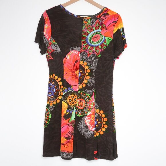 Parsley & Sage Womens Mini Dress Size Medium Multicolor Art to Wear Artsy 90s - Picture 2 of 7